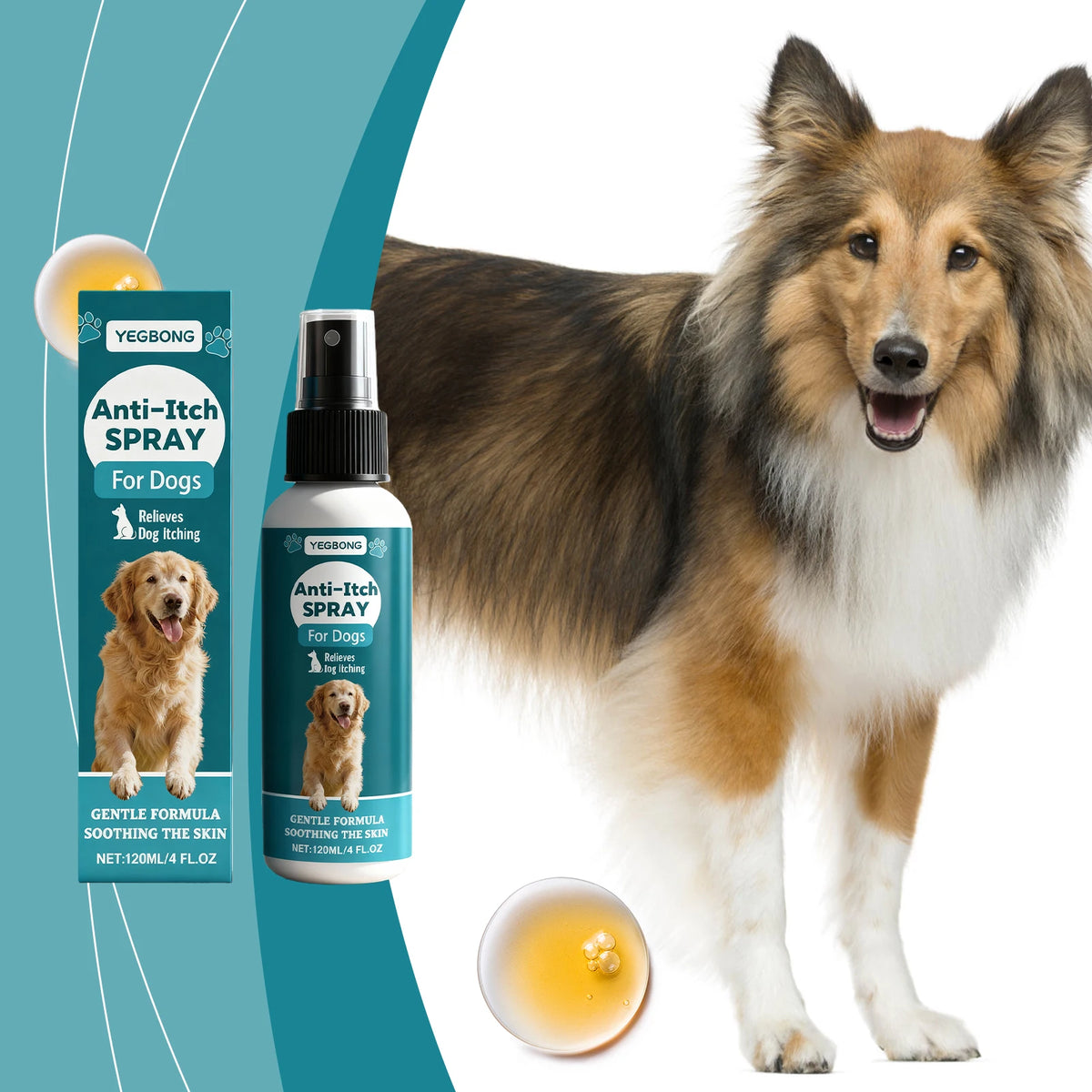 Pet Skin Care Spray - Gentle Ingredients, Relieves Pet Skin Discomfort, Topical Care Spray