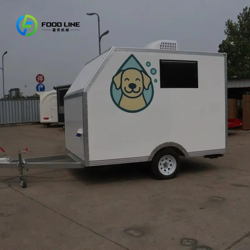 Customized Mobile Pet Bathing Grooming Salon Trailer Portable Dog Cat Care Center for Outdoor Commercial Service Use