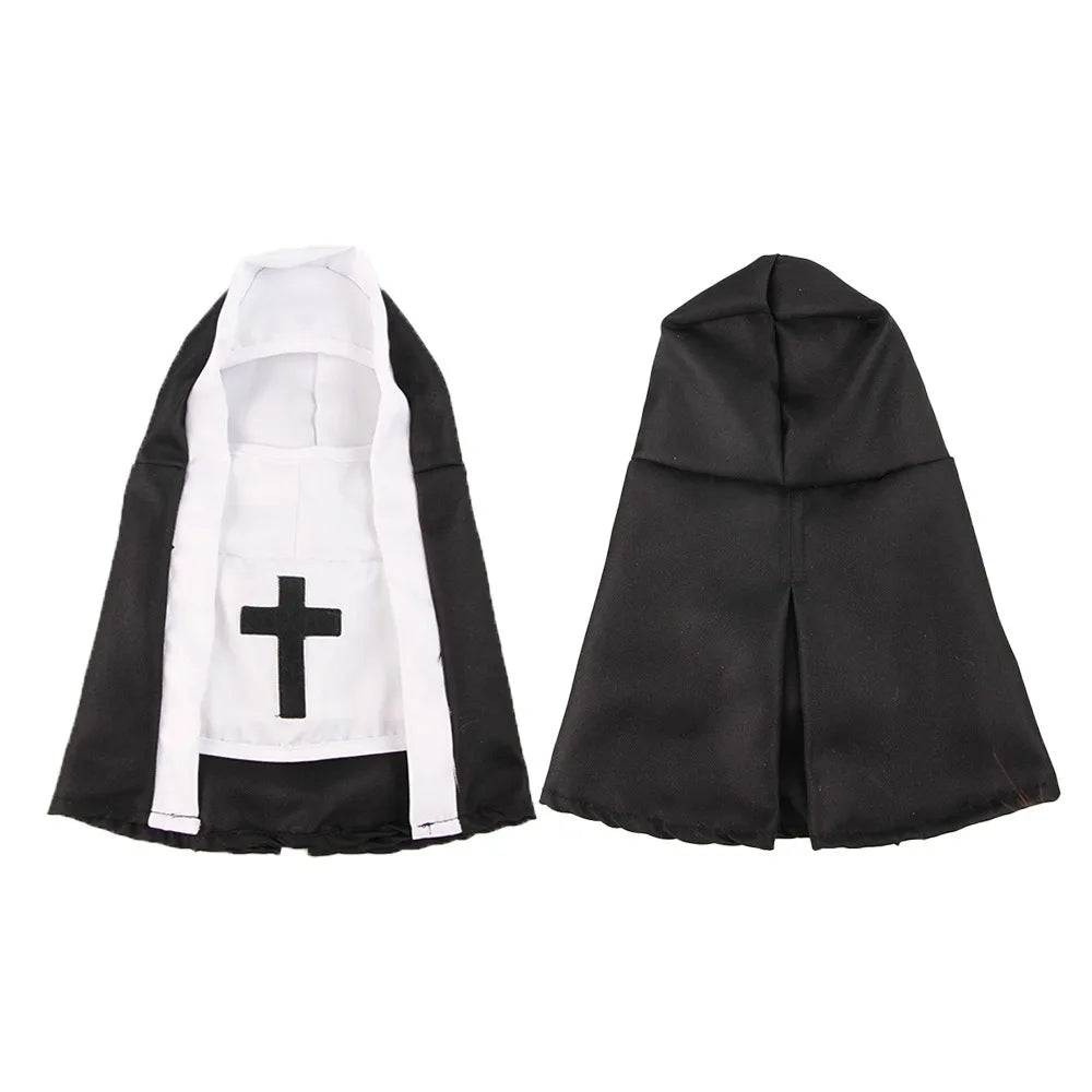 Pet Nun Costume for Cats & Dogs, Funny Religious DressUp Outfit for Pets, Animal Cosplay Costume for Halloween,Party Props