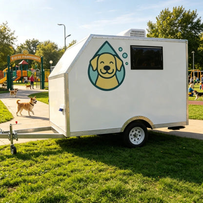 Customized Mobile Pet Bathing Grooming Salon Trailer Portable Dog Cat Care Center for Outdoor Commercial Service Use