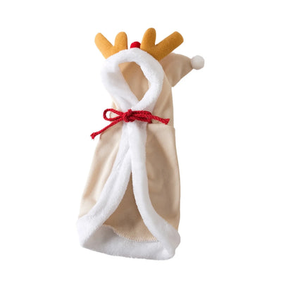 Christmas Pet Costume Hooded Cape Funny Cat And Dog Party Cloak Cute Festive Pet Outfit for Xmas