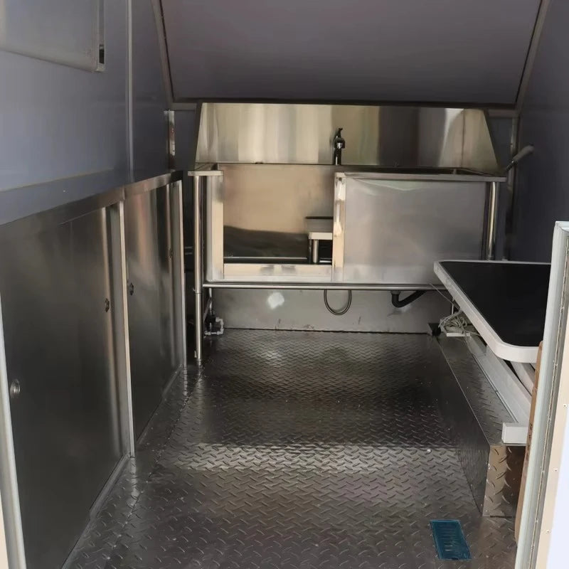 Customized Mobile Pet Bathing Grooming Salon Trailer Portable Dog Cat Care Center for Outdoor Commercial Service Use