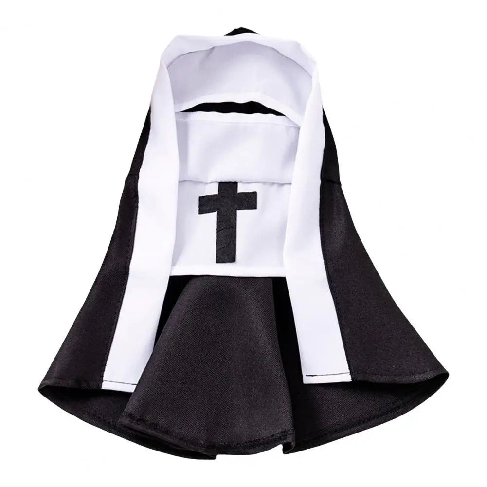 Pet Costume Non-restrictive Pet Outfit Cat Nun Costume for Pets Cute Pet Cosplay Outfit Fun Party Clothes for Small Medium Dogs